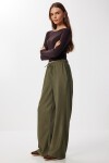 Geniş Paça Fitilli Örme Pantolon HAKİ LMW0031