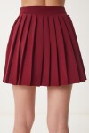 Pileli Mini Dokuma Etek BORDO LNS0022