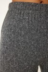 Rahat Fitilli Örme Bluz Pantolon Takım ANTRASİT LRG0014