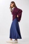 Uzun Saten Etek LACİVERT LGK0008