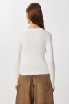V Yaka Saran Basic Modal Bluz KEMİK LMW0029