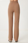 Yüksek Bel Likralı Örme Pantolon CAMEL LRV0004