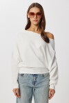 Açık Omuzlu Örme Sweatshirt EKRU LEN0044