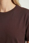 Basic Modal T-shirt KAHVERENGİ LMC0084