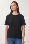 Basic Modal T-shirt SİYAH LMC0084