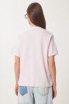 Basic Pamuklu Örme T-shirt PEMBE LUS0094
