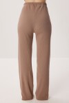 Düğmeli Fitilli Örme Hırka Pijama Takımı BEJ LRN0016