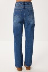Düz Paça Yüksek Bel Jean P0297 MAVİ LRI0015