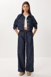 Gold Düğmeli Denim Ceket Pantolon Takım KOYU MAVİ LRI0014