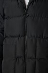 Kapüşonlu Oversize Uzun Şişme Kaban SİYAH LNT0001