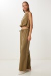 Keten Culotte Pantolon Bluz Takım HAKİ LRV0116