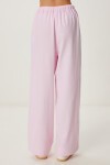 Keten Culotte Pantolon Bluz Takım ŞEKER PEMBE LRV0116