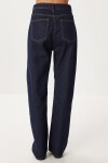 Kuşaklı Denim Ceket Pantolon Takım KOYU MAVİ LRI0013