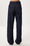 Kuşaklı Denim Ceket Pantolon Takım T0280 KOYU MAVİ LRI0021