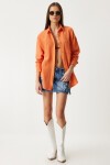Oversize Basic Müslin Gömlek ORANJ LMX0002