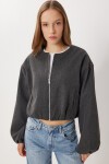 Soft Kaşe Bomber Ceket ANTRASİT LUB0248
