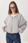 Soft Kaşe Bomber Ceket GRİ LUB0248