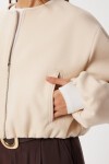 Soft Kaşe Bomber Ceket KREM LUB0248