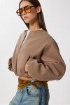 Soft Kaşe Bomber Ceket VİZON LUB0248