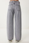 Yıkamalı Geniş Paça Jean GRİ LUS0098