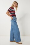 Yıkamalı Geniş Paça Jean MAVİ LUS0098
