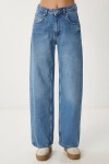 Yıkamalı Geniş Paça Jean MAVİ LUS0098