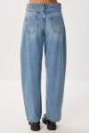 Yüksek Bel Balon Baggy Jean P0112 ORTA MAVİ LRI0018