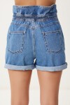 Yüksek Bel Denim Şort AÇIK MAVİ LUT0019