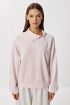 Yumuşak Dokulu Yan Fermuarlı Modal Sweatshirt ŞEKER PEMBE LUB0250