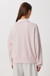 Yumuşak Dokulu Yan Fermuarlı Modal Sweatshirt ŞEKER PEMBE LUB0250