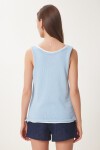 Atletli İkili Basic Triko Bluz GÖK MAVİ KEMİK LKİ0030
