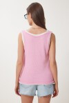 Atletli İkili Basic Triko Bluz PEMBE KEMİK LKİ0030