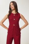 Dore Aksesuarlı Fitilli Alt-Üst Takım BORDO LZH0013