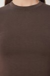 Fitted/Vücuda Oturan Esnek Modal Alt-Üst Takım KAHVERENGİ LUB0086