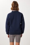 Fular Detaylı Şardonlu Örme Sweatshirt LACİVERT LPX0005