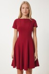 Godeli Mini Dokuma Elbise BORDO LUB0084