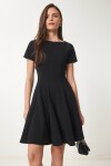 Godeli Mini Dokuma Elbise SİYAH LUB0084