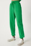 Kapüşonlu Sweatshirt Jogger Oversize Örme Eşofman Takımı YEŞİL LPYS003