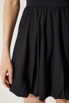 Kolsuz Poplin Balon Elbise SİYAH LUB0019