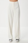 Dikişli Straight Poliviskon Pantolon KEMİK LGP0023