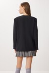 Fiyonk Detaylı Vatkalı Blazer Ceket SİYAH LXA0016
