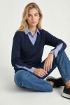 Gömlek Yaka Modal Sweatshirt LACİVERT LXA0018