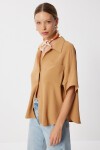 Kısa Kollu Cepli Ayrobin Gömlek CAMEL LMX0117