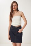 Mini Denim Etek KOYU MAVİ LOK0007