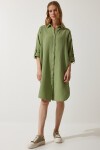Oversize Müslin Gömlek Elbise ÇAĞLA YEŞİLİ LSA0006