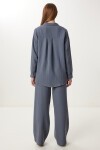 Oversize Müslin Gömlek Pantolon Takım ANTRASİT LSA0014