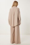 Oversize Müslin Gömlek Pantolon Takım BEJ LSA0014