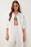 Oversize Müslin Gömlek Pantolon Takım EKRU LSA0014