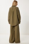 Oversize Müslin Gömlek Pantolon Takım HAKİ LSA0014