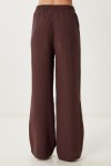 Oversize Müslin Gömlek Pantolon Takım KOYU KAHVERENGİ LSA0014